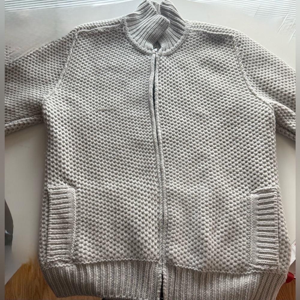 Seaward & Stearn London Full Zip Chunky Knit Sweater for Peter Elliott Size M - Picture 4 of 4